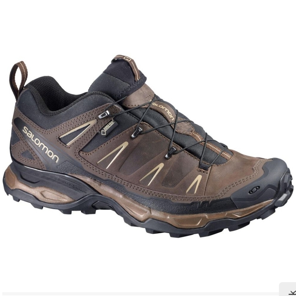 Salomon Brown and Black Men's Trail Hiking Shoes